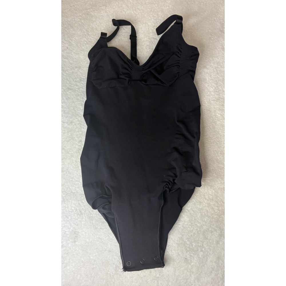SKIMS Maternity Sculpting Bodysuit Onyx Black Size Large L Shapewear Snaps